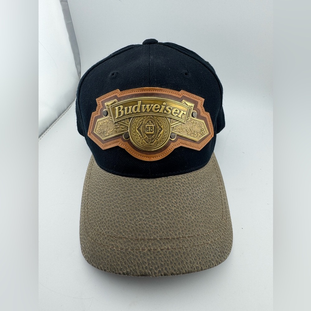 Budweiser Black and Tan Logo Cap Vintage
